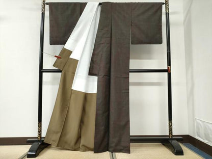 平和屋着物●本場大島紬　7マルキ　霞文　正絹　逸品　未使用　CABI2640yc
