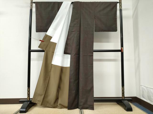 平和屋着物●本場大島紬　7マルキ　霞文　正絹　逸品　未使用　CABI2640yc