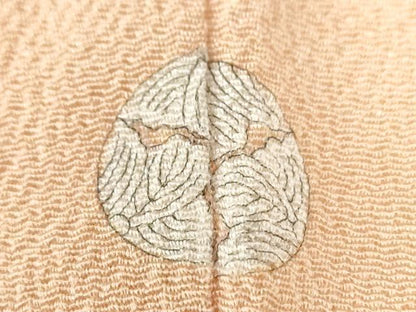 平和屋着物●訪問着　駒刺繍　松花唐草文　暈し染め　金彩　鬼しぼ縮緬　正絹　逸品　CABI2641yc