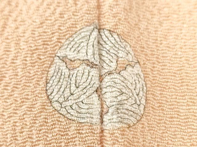 平和屋着物●訪問着　駒刺繍　松花唐草文　暈し染め　金彩　鬼しぼ縮緬　正絹　逸品　CABI2641yc