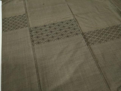 平和屋着物●訪問着　本場大島紬　200亀甲　七宝麻の葉吉祥文　正絹　逸品　CABI2644yc