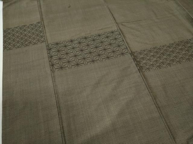 平和屋着物●訪問着　本場大島紬　200亀甲　七宝麻の葉吉祥文　正絹　逸品　CABI2644yc