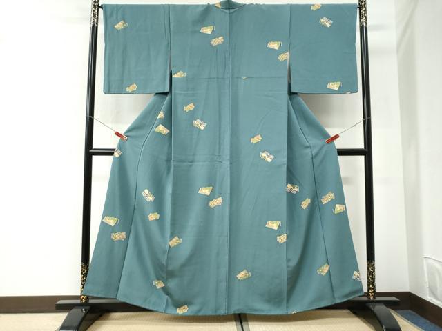 平和屋着物●上質な小紋　冊子吉祥花文　正絹　逸品　CABI2647yc