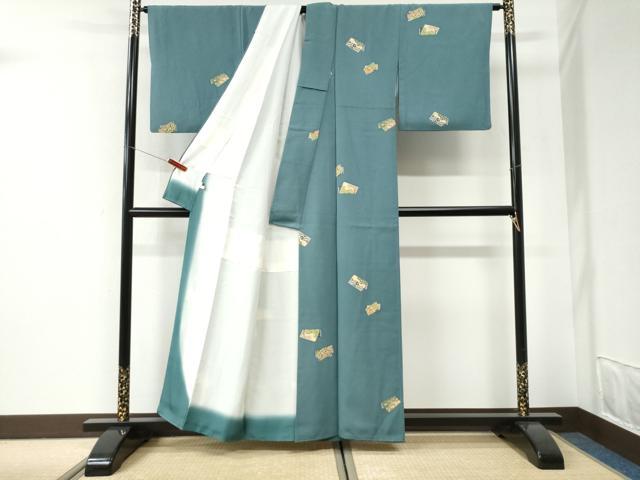 平和屋着物●上質な小紋　冊子吉祥花文　正絹　逸品　CABI2647yc