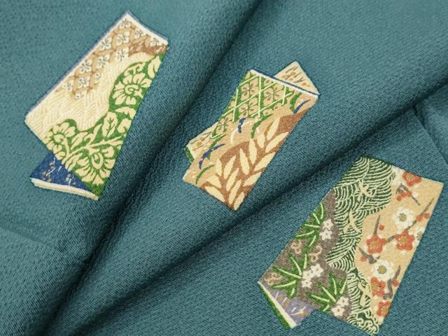 平和屋着物●上質な小紋　冊子吉祥花文　正絹　逸品　CABI2647yc