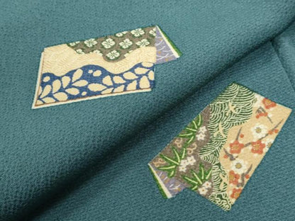 平和屋着物●上質な小紋　冊子吉祥花文　正絹　逸品　CABI2647yc