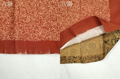 平和屋着物●訪問着　型染め　糸巻き花唐草文　正絹　逸品　CABI2649yc