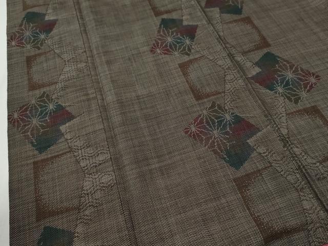平和屋着物●本場大島紬　7マルキ　色紙重ね吉祥文　正絹　逸品　CABI2651yc