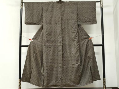 平和屋着物●本場大島紬　龍郷絣　正絹　逸品　CABI2655yc