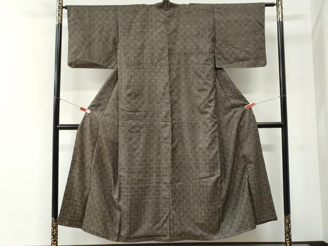 平和屋着物●本場大島紬　龍郷絣　正絹　逸品　CABI2655yc