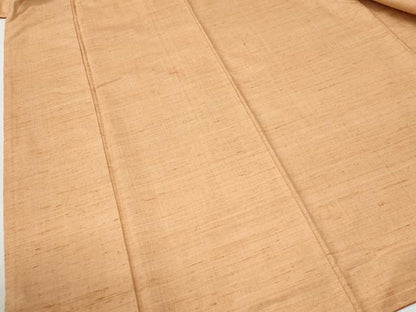 平和屋着物●結城紬　色無地　雄黄色　正絹　逸品　未使用　CABI2657yc
