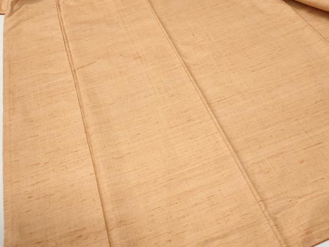平和屋着物●結城紬　色無地　雄黄色　正絹　逸品　未使用　CABI2657yc