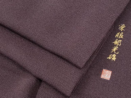 平和屋着物●伝統工芸師　服部光擴　江戸小紋　角通し　ますいわ屋扱い　正絹　逸品　CABI2659yc
