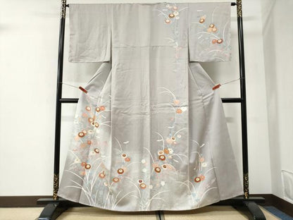 平和屋着物●訪問着　菊花文　暈し染め　金彩　正絹　逸品　CABI2660yc