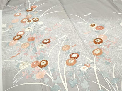 平和屋着物●訪問着　菊花文　暈し染め　金彩　正絹　逸品　CABI2660yc