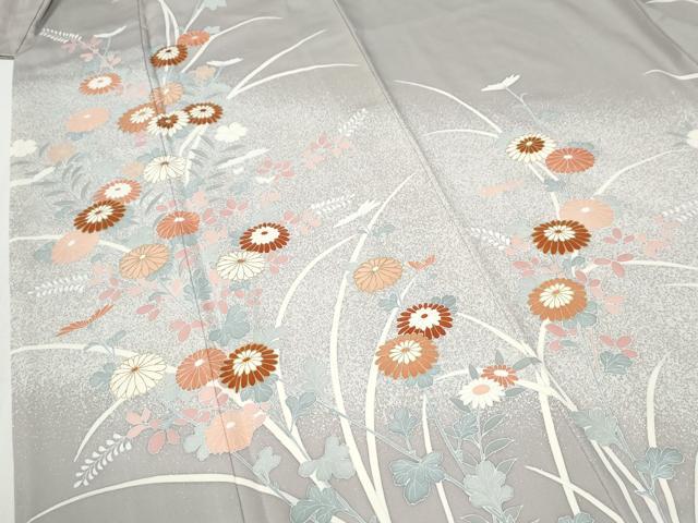 平和屋着物●訪問着　菊花文　暈し染め　金彩　正絹　逸品　CABI2660yc
