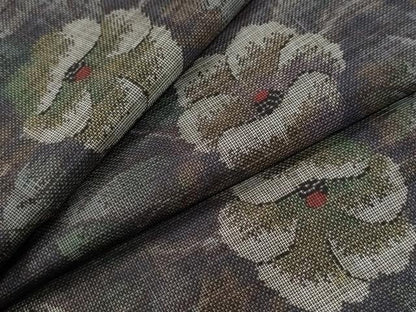 平和屋着物●本場大島紬　9マルキ　枝花文　正絹　逸品　未使用　CABI2661yc
