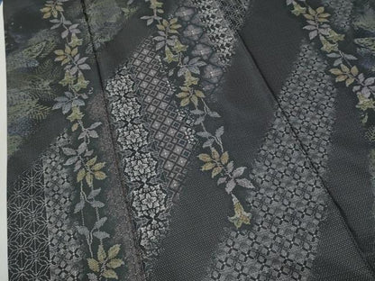平和屋着物●訪問着　本場染大島紬　枝花文　正絹　逸品　CABI2662yc