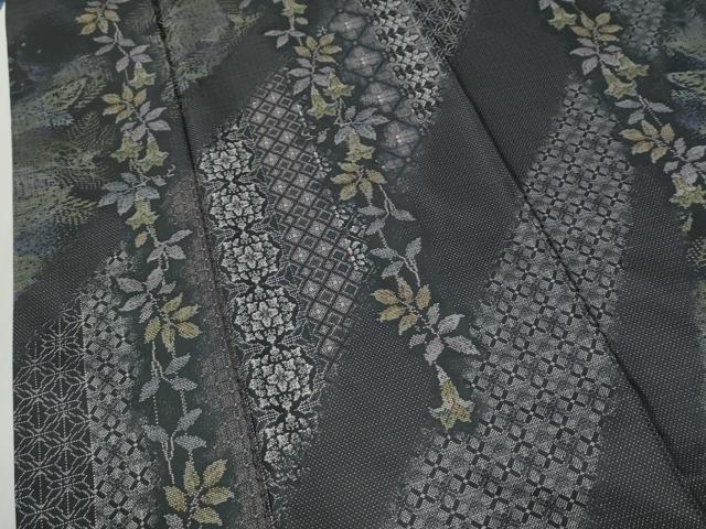平和屋着物●訪問着　本場染大島紬　枝花文　正絹　逸品　CABI2662yc