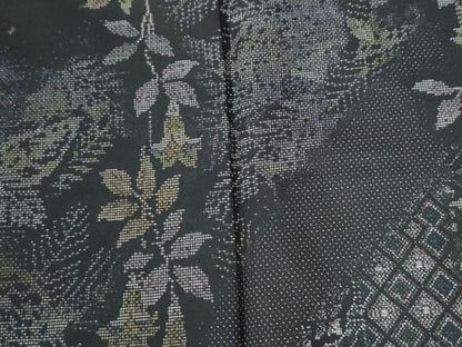 平和屋着物●訪問着　本場染大島紬　枝花文　正絹　逸品　CABI2662yc