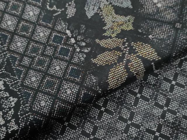 平和屋着物●訪問着　本場染大島紬　枝花文　正絹　逸品　CABI2662yc