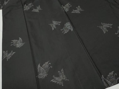 平和屋着物●本場大島紬　地空き　舞蝶文　正絹　逸品　CABI2663yc