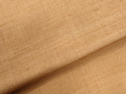 平和屋着物●上質な紬　色無地　小麦色　正絹　逸品　CABI2665yc