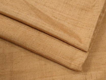 平和屋着物●上質な紬　色無地　小麦色　正絹　逸品　CABI2665yc
