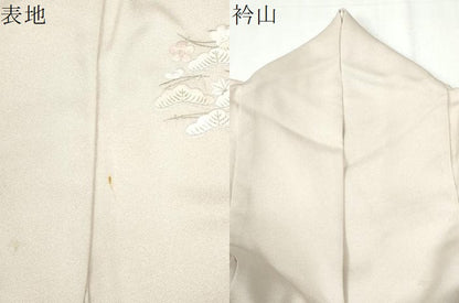平和屋着物●訪問着　総刺繍　吹き寄せ花松文　金糸　正絹　逸品　CABI2667yc