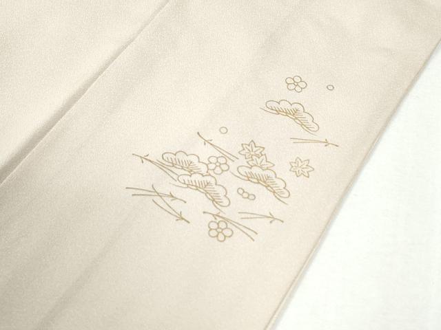 平和屋着物●訪問着　総刺繍　吹き寄せ花松文　金糸　正絹　逸品　CABI2667yc
