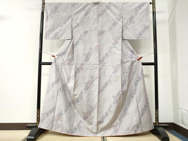 平和屋着物●本場大島紬　7マルキ　総絣　草花文　正絹　逸品　未使用　CABI2668yc