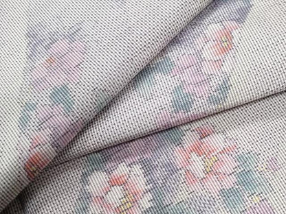 平和屋着物●本場大島紬　7マルキ　総絣　草花文　正絹　逸品　未使用　CABI2668yc