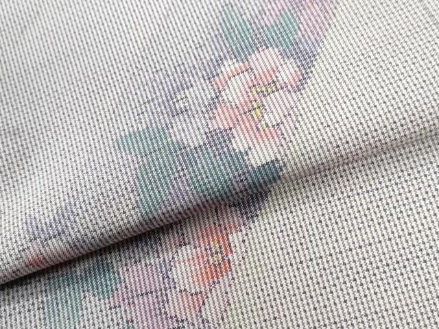 平和屋着物●本場大島紬　7マルキ　総絣　草花文　正絹　逸品　未使用　CABI2668yc