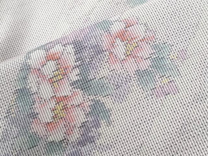 平和屋着物●本場大島紬　7マルキ　総絣　草花文　正絹　逸品　未使用　CABI2668yc