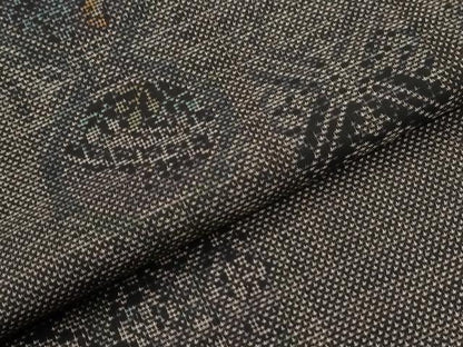 平和屋着物●本場大島紬　9マルキ　草花丸文　やまと誂製　正絹　逸品　CABI2670yc
