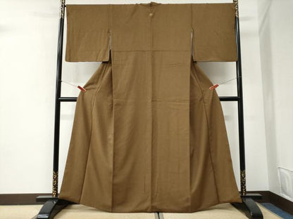 平和屋着物●上質なお召　吉祥文　正絹　逸品　CABI2679yc