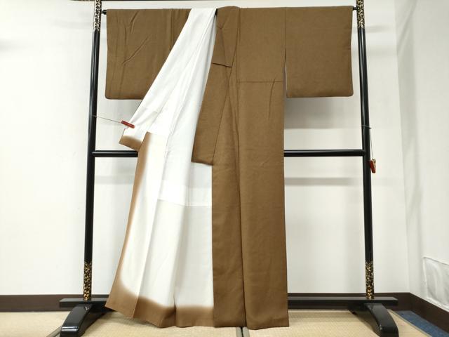 平和屋着物●上質なお召　吉祥文　正絹　逸品　CABI2679yc