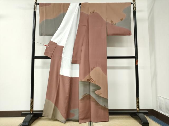 平和屋着物●訪問着　草花文　正絹　逸品　CABI2686yc