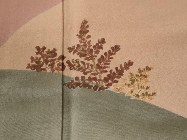 平和屋着物●訪問着　草花文　正絹　逸品　CABI2686yc