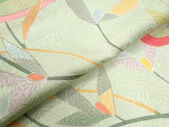 平和屋着物●訪問着　刺繍　草花文　金彩　ロング丈　正絹　逸品　未使用　CABI2687yc