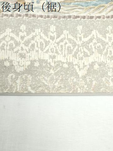 平和屋着物●訪問着　紬地　人物動物花唐草文　金彩　正絹　逸品　CABI2691yc