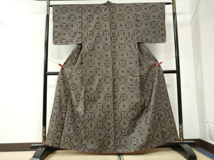 平和屋着物●本場大島紬　龍郷絣　正絹　逸品　CABI2692yc