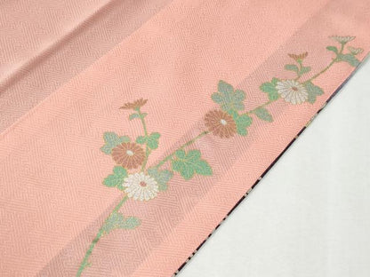平和屋着物●訪問着　駒刺繍　雪輪片輪車宝尽くし枝花文　暈し染め　金彩　正絹　逸品　未使用　CABI2700yc
