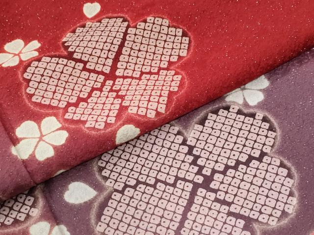 平和屋着物●豪華振袖　舞花文　暈し染め　銀通し地　正絹　逸品　CABI2702yc