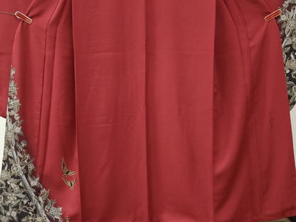 平和屋着物●染色作家　斉藤三才　振袖　三才鳥　花唐草文　暈し染め　金彩　正絹　逸品　CABI2704yc