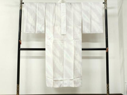 平和屋着物●長襦袢　無双仕立て　紗綾形地紋　暈し染め　半衿刺繍　正絹　逸品　CABI2710yc
