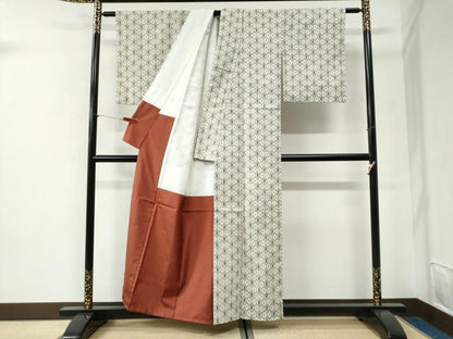 平和屋着物●本塩沢　吉祥文　正絹　逸品　未使用　CABI2716yc