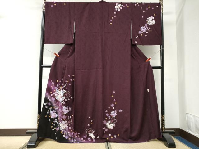 平和屋着物●越後十日町の一流染匠　桐屋・翠山工房　訪問着　辻が花　暈し染め　金彩　やまと金ラベル　正絹　逸品　CABI2717yc
