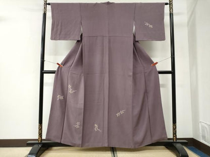 平和屋着物●訪問着　絞り　枝葉文　金彩　正絹　逸品　CABI2721yc