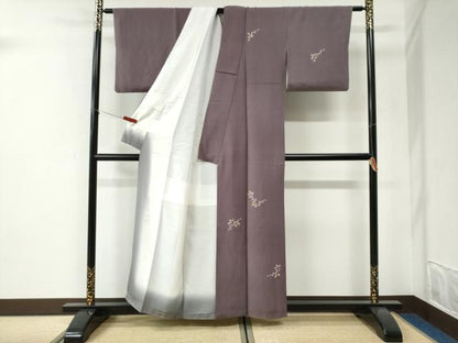 平和屋着物●訪問着　絞り　枝葉文　金彩　正絹　逸品　CABI2721yc